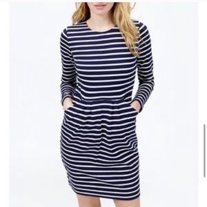 Joules Thirwell Navy Striped Dress